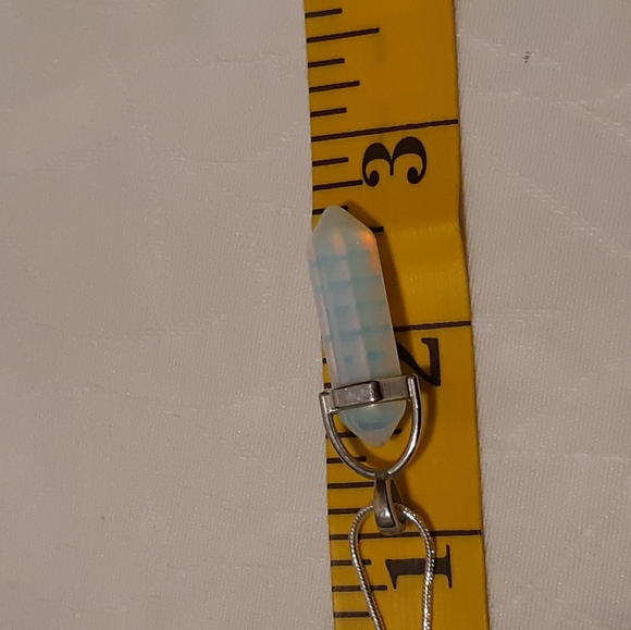 Moon Stone Necklace, Necklace Is Stamped 925, Pendant Is Not, Necklace Is 24.5"L - Picture 4 of 12